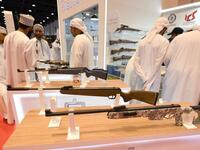This picture taken on August 31, 2019 shows bolt action rifles on display during the Abu Dhabi International Hunting and Equestrian exhibition (ADIHEX) in the UAE capital Abu Dhabi.  KARIM SAHIB / AFP