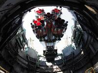 The Soyuz booster rocket FG with Soyuz MS-15 spacecraft is mounted on the launch pad at the Russian-leased Baikonur cosmodrome in Kazakhstan on September 23, 2019. MAXIM SHIPENKOV / POOL / AFP