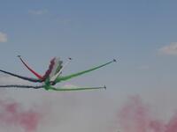 United Arab Emirates' air force Aerobatic Team, Al-Fursan, performs stunts at the Dubai Airshow on November 18, 2019. KARIM SAHIB / AFP