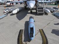 A Yakolev jet is pictured at the Dubai Airshow on November 18, 2019. KARIM SAHIB / AFP