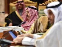 Sheikh Sabah Al-Ahmad Al-Jaber Al-Sabah (C), Emir of Kuwait, attends a session of the 40th Gulf Cooperation Council (GCC) summit held at the Saudi capital Riyadh on December 10, 2019. Fayez Nureldine / AFP