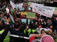 Jordanians protest the country’s gas imports from Israel, as part of a public backlash against normalising relations between the two countries. Twitter