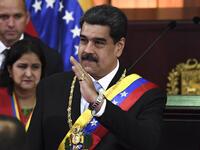 Venezuelan President Nicolas Maduro waves during the opening ceremony of the judicial year at the Supreme Court of Justice in Caracas, on January 31, 2020. Yuri CORTEZ / AFP