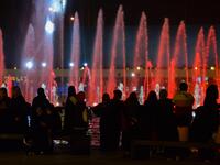 A picture taken on January 31, 2020 shows young Saudis gathering at the Riyadh Season Boulevard in the Saudi capital. In Saudi Arabia's rigid past, religious police once swooped down on rose sellers and anyone peddling red paraphernalia around Valentine's Day, but now a more open -- albeit risky -- dating culture is taking root. Pursuing relationships outside of marriage in the conservative Islamic kingdom once amounted to a death wish, and would-be Romeos resorted to pressing phone numbers up against their