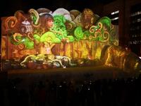 Organisers for this year's festival were forced to truck in an unprecedented amount of extra powder to build their signature sculptures after an unseasonably warm winter.  CHARLY TRIBALLEAU / AFP