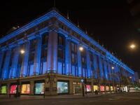 Selfridges was also lit in blue on Thursday supporting NHS. (Twitter)