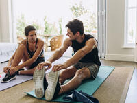 Exercise! It might not be the same as your routine workout but there’s plenty of options and workouts that are being streamed to do from home (Shutterstock)
