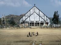 This photo taken on February 8, 2020 shows a general view of Longwa village in Myanmar's Sagaing region, near the border with India. The king of the Konyak tribe sleeps in Myanmar, but eats in India -- his house, village and people divided by a mountain border which serves as a vulnerable lifeline now severed by a coronavirus lockdown.  Ye Aung THU / AFP