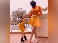 Maryam Hussein posing with her daughter