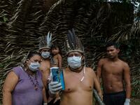 The Brazilian state of Amazonas, home to most of the country's indigenous people, is one of the regions worst affected by the pandemic, with more than 500 deaths to date according to the health ministry. RICARDO OLIVEIRA / AFP