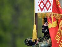 Belarus' servicemen take part in a military parade to mark the 75th anniversary of the Soviet Union's victory over Nazi Germany in World War Two, in Minsk on May 9, 2020. Sergei GAPON / AFPBelarus' servicemen take part in a military parade to mark the 75th anniversary of the Soviet Union's victory over Nazi Germany in World War Two, in Minsk on May 9, 2020. Sergei GAPON / AFP
