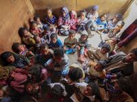Members of Yemen's minority group known as "Muhamasheen" -- literally the "Marginalised" are pictured at a slum in the capital Sanaa on July 4, 2020. At a time when the Black Lives Matter movement is reshaping societies, black Yemenis have scant hope for an end to centuries of discrimination that has only worsened during the civil war. In Sanaa, members of the minority group known as "Muhamasheen" live in dismal conditions in densely populated slums. They count among the poorest of the poor in the Arab worl