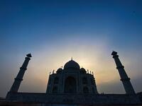 The sun rises behind the Taj Mahal in Agra on September 21, 2020. The Taj Mahal reopened to visitors on September 21 in a symbolic business-as-usual gesture even as India looks set to overtake the US as the global leader in coronavirus infections. Sajjad HUSSAIN / AFP