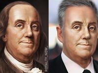 Benjamin Franklin, one of the Founding Fathers of the United States of America by Becca Saladin (royalty_now_/Instagram)