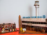 A gingerbread model with the shape of Swedish climate activist Greta Thunberg, is pictured at the ArkDes, Sweden’s national centre for architecture and design, during this year's Gingerbread House 2020 competition with the theme 'Distance', on December 7, 2020 in Stockholm, Sweden.Jonathan NACKSTRAND / AFP