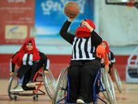Disabled Yemeni women take part in a local wheelchair basketball championship in Yemen's capital Sanaa on December 8, 2020. In conflict-ridden Yemen, nine teams, including five-all women groups, competed in a local championship for the disabled in the capital Sanaa, which has been under rebel control since 2014. The players are competing to be embraced by society for their strengths rather than be viewed as a burden during the time of war. Mohammed HUWAIS / AFP