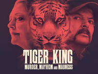 برامج تلفزيونية: Tiger King وهو مسلسل وثائقي أمريكي قصير عن الجريمة الحقيقية لعام 2020 حول حياة حارس حديقة الحيوان جو إكزوتيك.