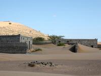 This picture taken on December 31, 2020, shows abandoned houses in the Omani village of Wadi al-Murr, about 400 kms (250 miles) southwest of the capital Muscat. MOHAMMED MAHJOUB / AFP