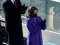Vice President Kamala Harris is seen during the 59th Presidential Inauguration on January 20, 2021 in Washington, DC. During today’s inauguration ceremony Joe Biden becomes the 46th president of the United States. Greg Nash - Pool/Getty Images/AFP