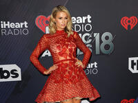 Paris Hilton at the 2018 iHeartRadio Music Awards held at the Forum in Inglewood, USA on March 11, 2018. (Shutterstock)