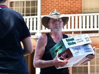 Australian floods in the Windsor suburb of northwestern Sydney