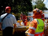 Australian floods in the Windsor suburb of northwestern Sydney