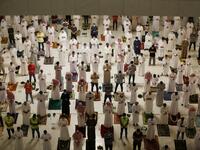 Immunised pilgrims in Mecca