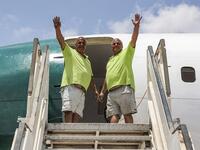 Palestinian twin turn airplane into a restaurant 