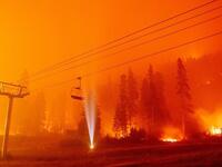 The #caldorfire made a hard push into the Lake Tahoe basin overnight. It also burned part of the Sierra ski resort shown here. More than 650 structures have burned and thousands more continue to be threatened.