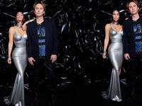 Food God and Kim Kardashian at The Kardashian's premiere