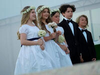 Harper Beckham was a bridesmaid 
