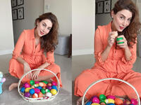Yara and her plastic egg basket