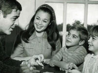 7 year old George Clooney with his family back in 1968