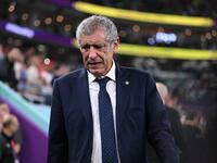 Portugal's coach #00 Fernando Santos attends the Qatar 2022 World Cup quarter-final football match between Morocco and Portugal at the Al-Thumama Stadium in Doha on December 10, 2022. (Photo by Kirill KUDRYAVTSEV / AFP)