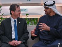 Israeli and UAE presidents in Abu Dhabi