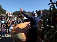 The competition, held south of San Francisco, saw other impressive pumpkins, including a 2,465-pound gourd from Brandon Dawson of Sonoma County and a 2,390-pound entry from Leonardo Urena of Napa (photo by afp).