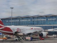 طائرة في مطار موريشيوس 