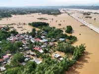 Tropical depression Verbena drenches central Philippines, displacing thousands 