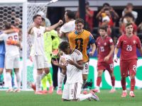 علامات الفرح على وجوه منتخب إسبانيا بعد الصعود على حساب البرتغال في كأس العالم 2026