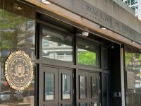 Entrance to the headquarters of the FBI
