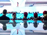 People attend the opening ceremony of Istanbul's new international airport, in the Arnavutkoy district, on the European side of Istanbul on October 29, 2018. Turkish 
BULENT KILIC / AFP