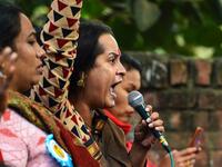 Members of the Indian transgender community protest against the Transgender Persons (Protection of Rights) Bill in New Delhi on December 28, 2018.
CHANDAN KHANNA / AFP