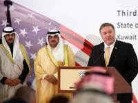 US Secretary of State Mike Pompeo is pictured during a press conference with Kuwait's foreign minister in Kuwait City on March 20, 2019. 
Yasser Al-Zayyat / AFP