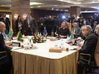 (L to R) Arab League chief Ahmed Aboul Gheit, Chairperson of the African Union (AU) Commission Moussa Faki, High Representative of the European Union for Foreign Affairs and Security Policy Federica Mogherini and UN Secretary-General Antonio Guterres attend a meeting in the Tunisia.
FETHI BELAID / AFP