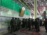 Iranian soldiers visit the shrine of Ayatollah Ruhollah Khomeini.