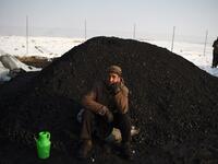 In this picture, an Afghan day labourer sits next to a pile of coal at a coal yard amid heavy smog conditions in the outskirts of Kabul. 
WAKIL KOHSAR / AFP