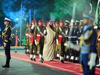 Upon arrival at the Prime Minister House in Islamabad, a contingent comprising personnel of all three services presented the Crown Prince of the Kingdom of Saudi Arabia, Mohammed Bin Salman a Guard of Honor (Twitter)