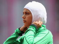 Saudi's first woman Sarah Attar Olympics London