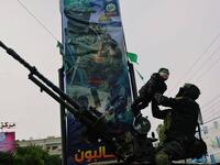 A rally of Hamas supporters, marking the 31st anniversary of the founding of the Islamist movement. (Twitter)