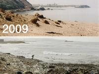 Lebanon beach in 2009 VS in 2019. (Twitter)